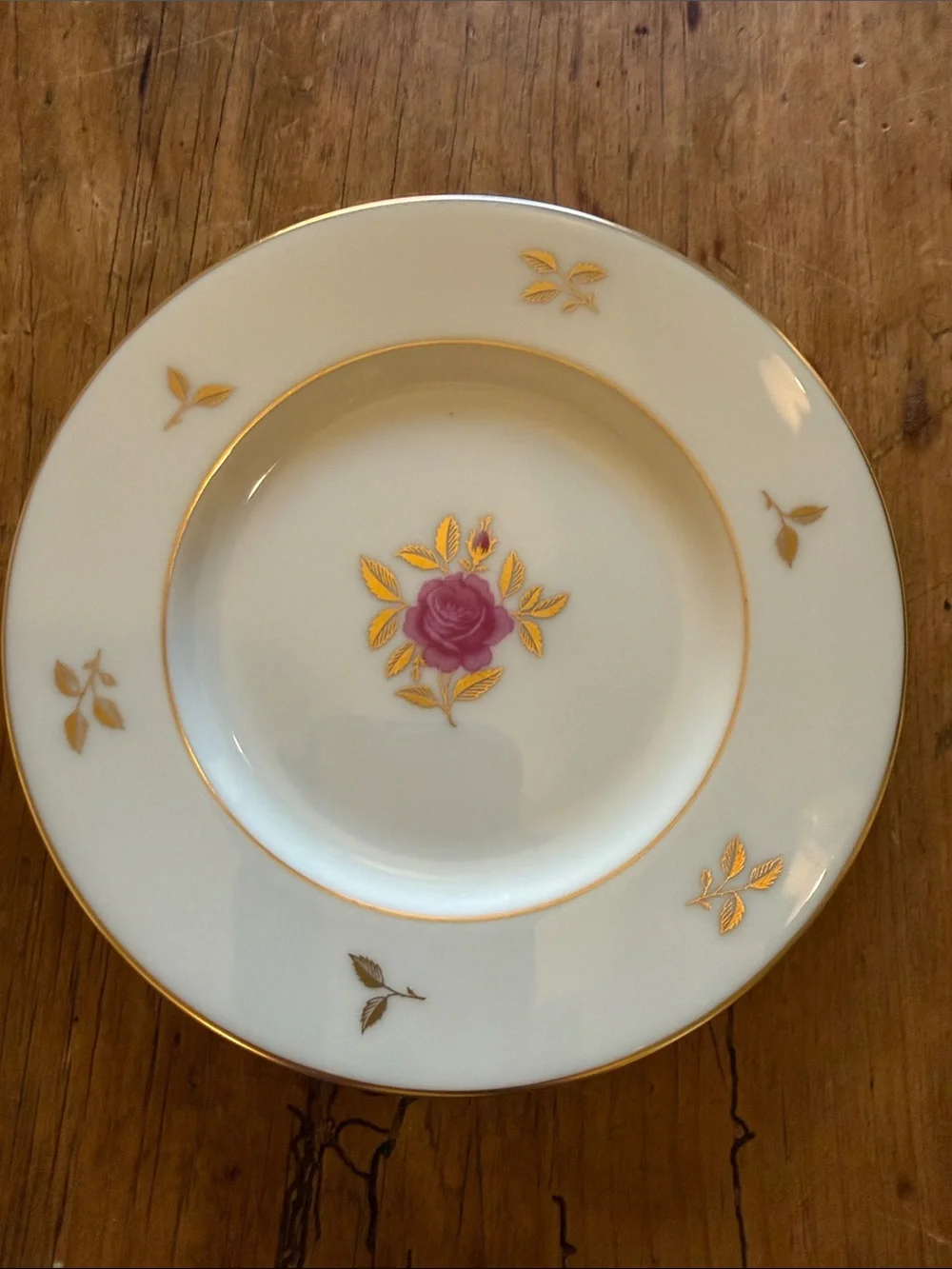 Vintage Lenox Rhodora fine china 3 piece plate setting